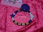 Pacifier chain with names and stars