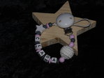 Dummy Chain Name Star Crochet Pearl Pink