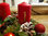 Advent wreath freshly bound red, natural