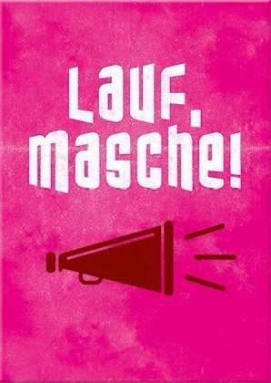 Postkarte "Laufmasche!"
