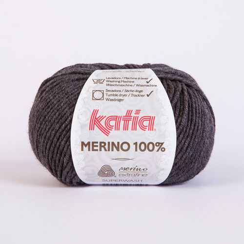 Merino 100% Fb. 503 dunkelgrau von Katia