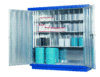 Gefahrstoffcontainer Begehbar, WHG-1-L verz. u. lack, 1090x2170x2300, 2-flügelige Tür, 1000kg Tragl.