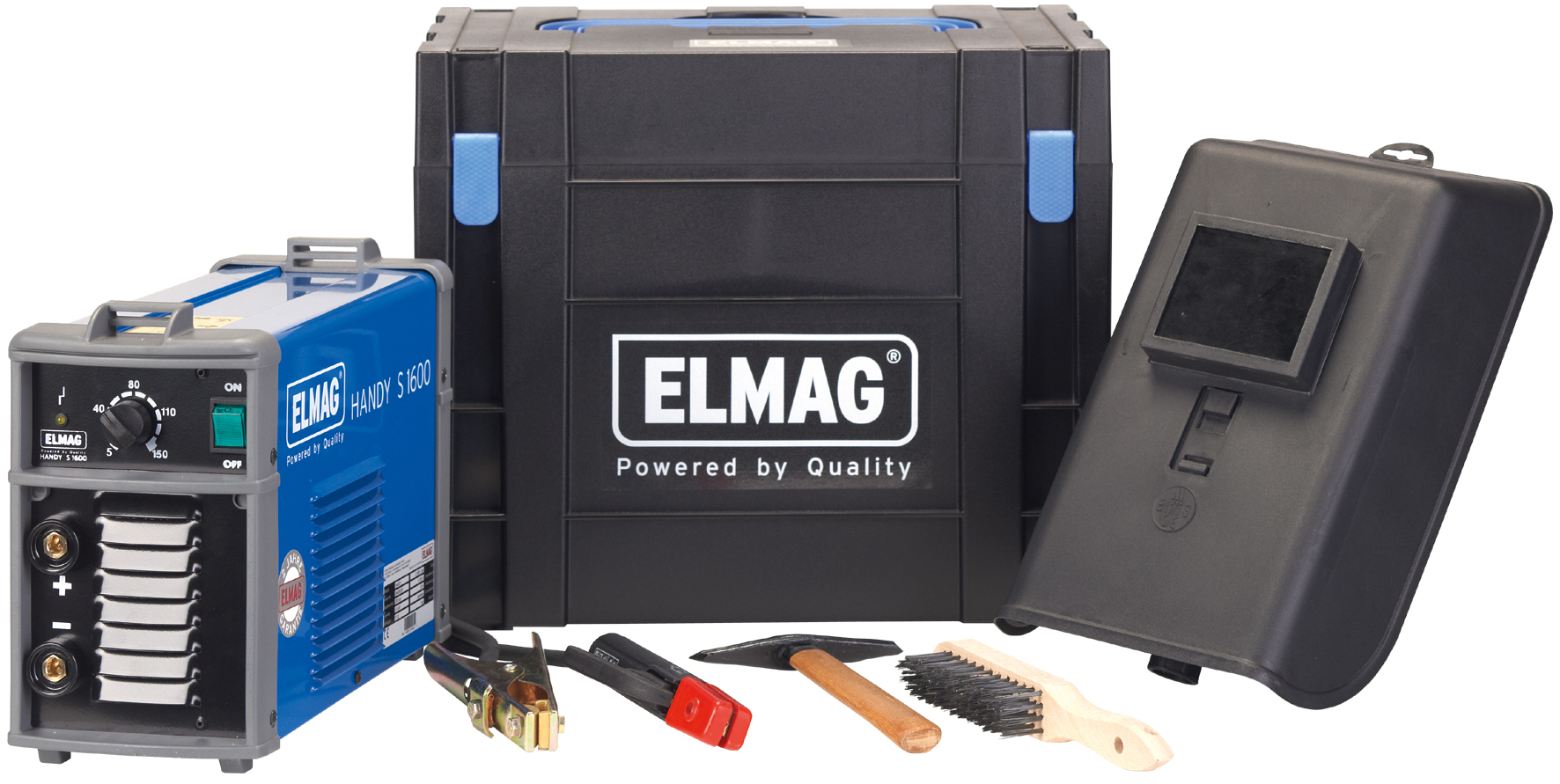 ELMAG Schweißinverter PUMA S2000 Power-Set, 10-180A, Ø1,6-4,0mm Elektroden, 230V/16A, 6,6kg