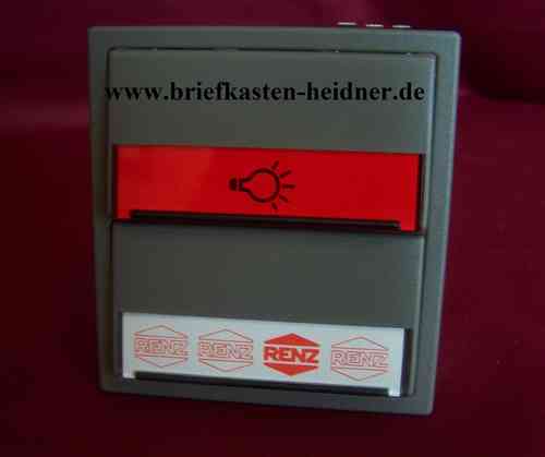 ETH02 Ersatzteil f. Renz Briefkästen : Tastenmodul 97-9-85104 Licht + Klingel, Kunststoff, grau