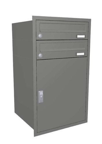 PKH113 Paketbox - Briefkastenanlage, 2-tlg., Unterputzmontage, Farbauswahl oder VA