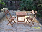 Gartenset Tisch mit 2 Stühlen