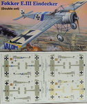Fokker E.III Eindecker , (Doppelpack), 1/144, Valom