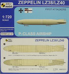 Zeppelin LZ-38/ LZ-40, First Attackers,1/720, Mark I,