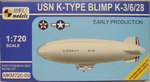 USN K-Type Blimp K-3/6/28, Early Production,1/720, Mark I,