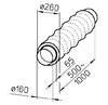 Flexibler Rohrschalldämpfer elastisch SDE 160 Nr. 0790