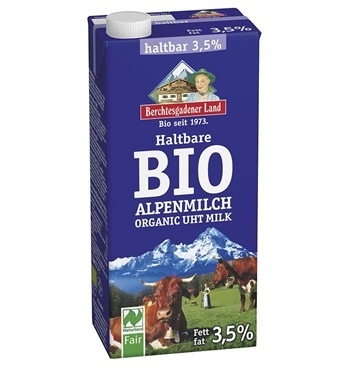 Berchtesgadener BIO H-Milch 3,5% (12 x 1,0l Tetra Pack)
