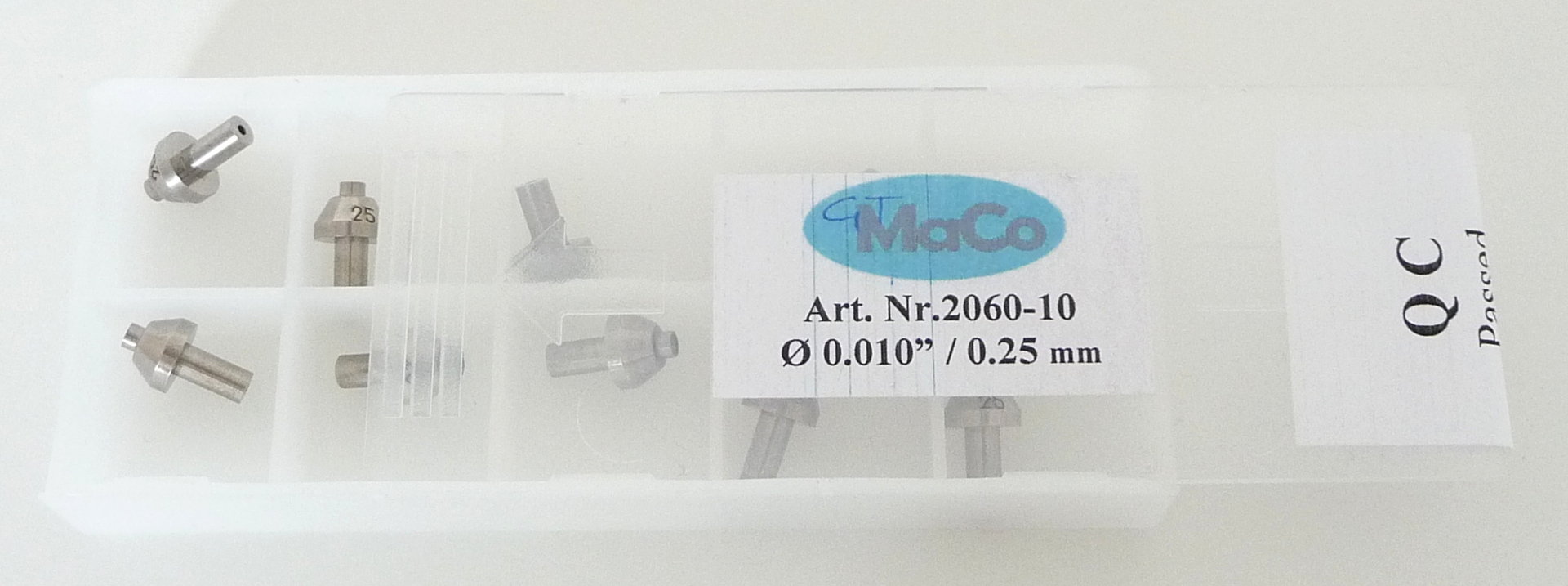 10er-Pack Saphirdüse mit versetztem Stein 0.010 (0,25 mm)