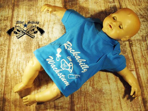 Baby Body "Rockabilly im Wachstum blau weiß"