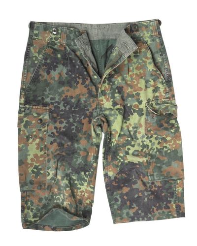 BW Flecktarn BDU Cargo Bermuda German Army shorts Hose kurz mit Seitentasche 