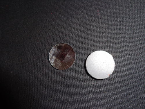 Glas-Cabochons grau geschliffen, 20mm