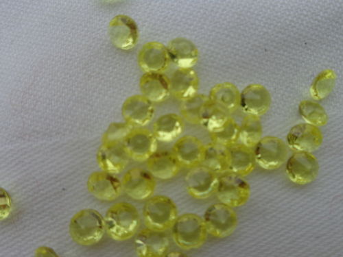 Acryldiamanten 4,5mm für Perlen/Kettenschläuche usw. zitronengelb