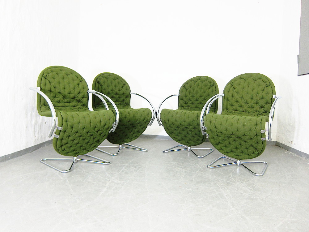 4 Fritz Hansen Chairs System 123 Deluxe Design Verner Panton Plutoraker