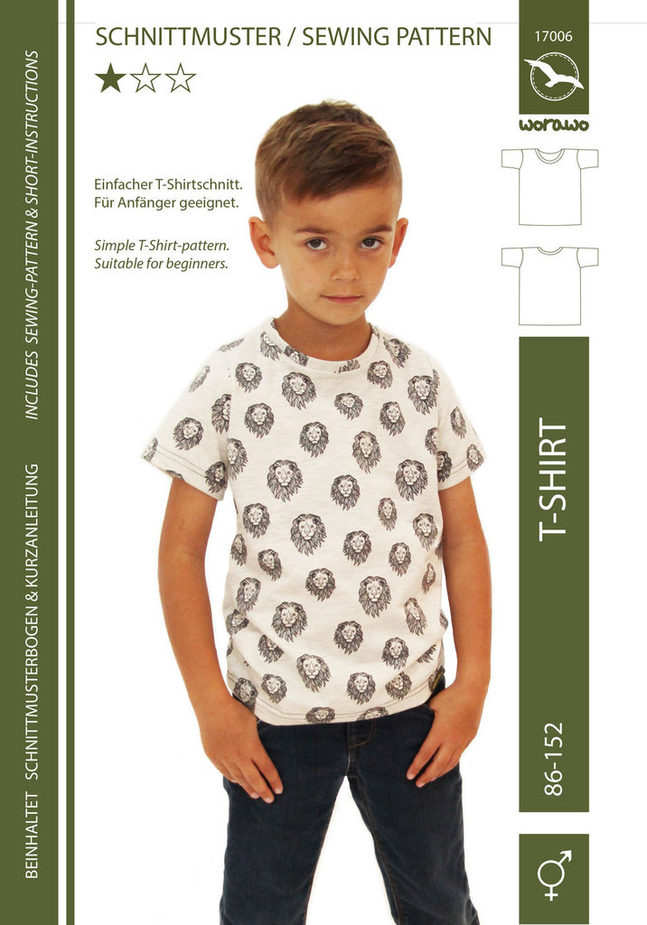 T-Shirt Kinder 86 - 152 (Papierschnitt)
