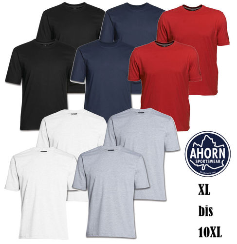 2 x AHORN T-Shirt XL bis 10XL Übergröße Rundhals