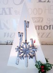 2er Teelicht Leuchter " Pyramide Schneeflocke "