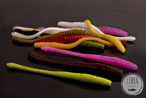 LIBRA LURES DYING WORM 70 mm 15 Stück  KRILL Flavour