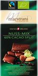 MS maestrani Swiss Bio-/ Ft Cacao 60% Nuss-Mix 80g
