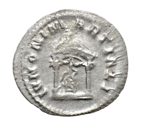 Kommission-Volusianus-Antoninian-Tempel mit Juno-rar
