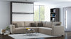 TS Möbel Wandbett mit Sofa Ecke Leggio Linea STD-STD 160 x 200 cm Gladstone Eiche Weiß