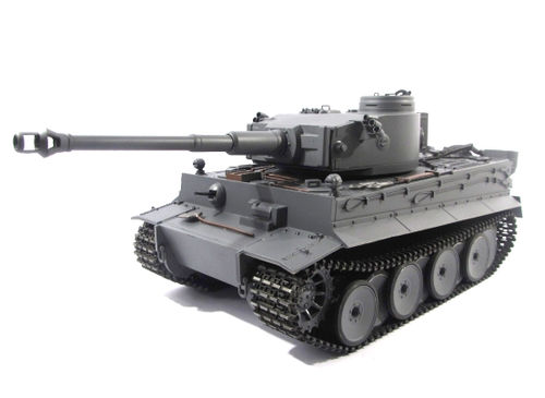 RC Tank "Tiger I" RTR Fullmetal, Mato, 2,4 Ghz, 360° Tower, Sound, Shot-Function, painted