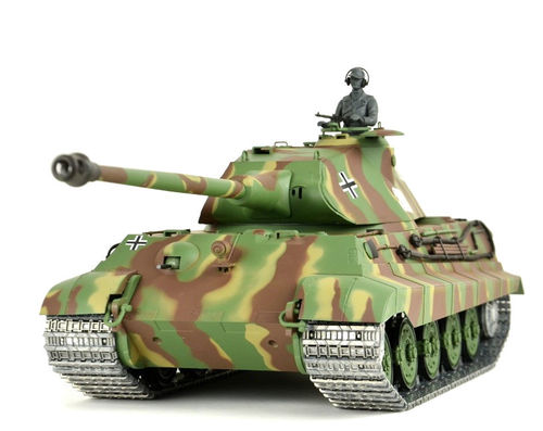 RC Tank "King Tiger" 1:16 Heng Long Metal Gear Metal Tracks Smoke Sound Shot 2,4 GHz