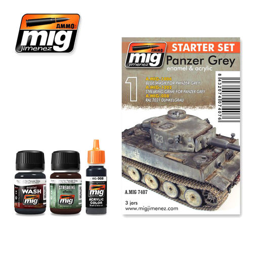MIG Weathering Panzer Grey Set