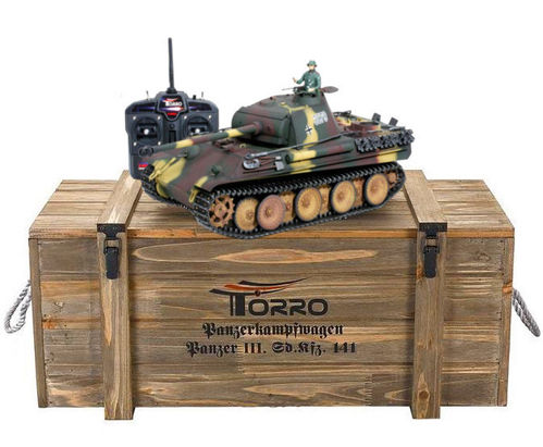RC Tank Panther G 1:16 Metal-Version BB Barrel-Smoke 360° tower PRO-Edition 2.4 GHz Torro