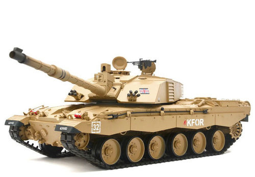 RC Tank "Challenger II" Pro Heng Long 1:16 BB + IR smoke sound metalgear metaltracks 2,4 Ghz V6.0s