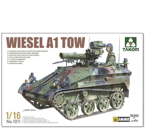 Wiesel A1 TOW Tank Modelling Kit, scale 1:16, Takom