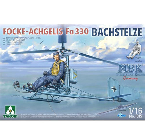 Focke-Achgelis Fa 330 Bachstelze Modelling Kit, scale 1/16, Takom No. 1015