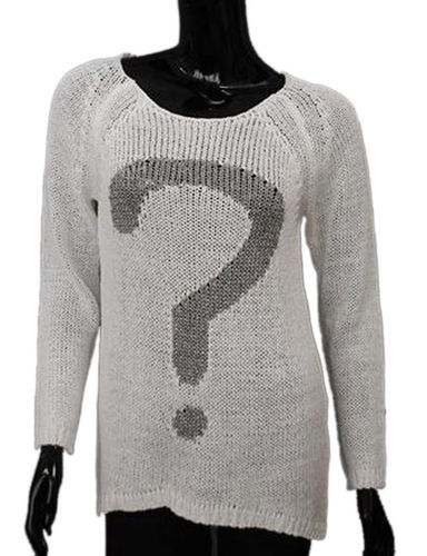 Lässiger Oversize Pullover mit Fragezeichen