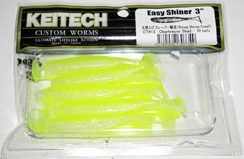 Keitech Easy Shiner 3' Chartreuse Shad