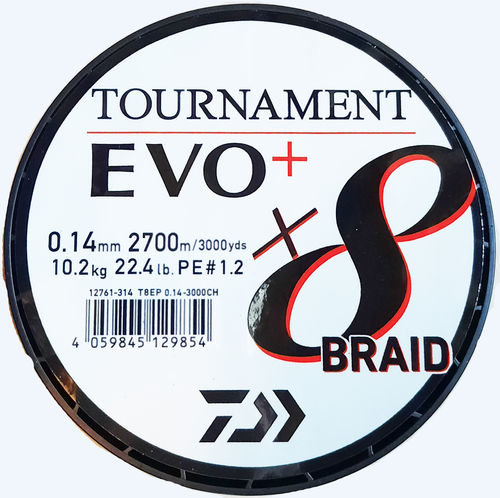 DAIWA Tournament EVO-plus 8-Braid - chartreuse - 0,14 mm