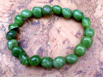 Trommelstein-Armband - Jade ("Kanada-Jade")