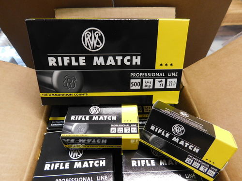 .22LR RWS Rifle Match  500 Schuß