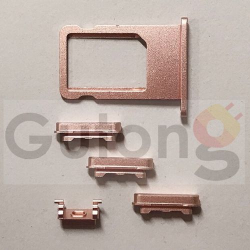 SIM-Tray SIM Card Karten Slot Halter + Tasten Knöpfe für iPhone 6S Rosegold Pink