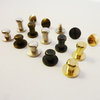 10 Schraubnieten Nieten Knopfschraube Gurtschraube silber antik gold schwarz
