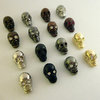 10 Ziernieten Totenkopf Skull massiv Kristall --mm