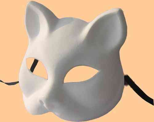Gatto - Masque de chat (blanc), modèle B
