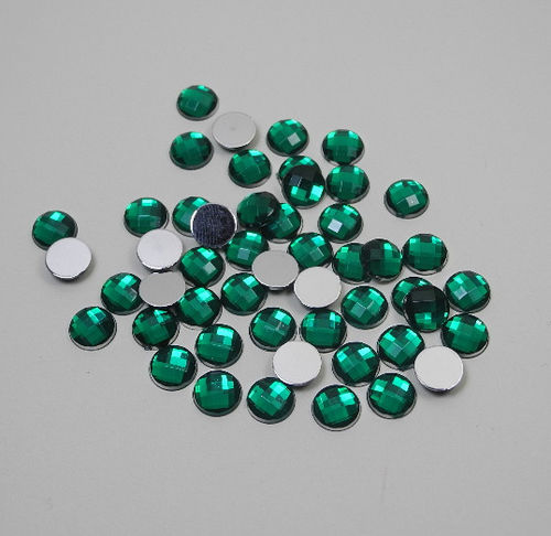 Acrylic Gemstones 8 mm green 50 pcs.