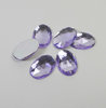 6 Pierres strass forme ovale 13x18 mm violet