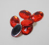 6 Pierres strass forme ovale 13x18 mm rouges