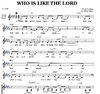 Who is like the Lord - Sheetmusic