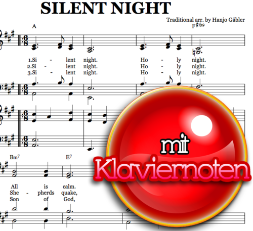 Silent night - Klaviernoten zum Download