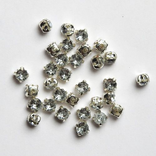 5 mm - Rund - Kristalle zum nähen oder kleben - Crystal